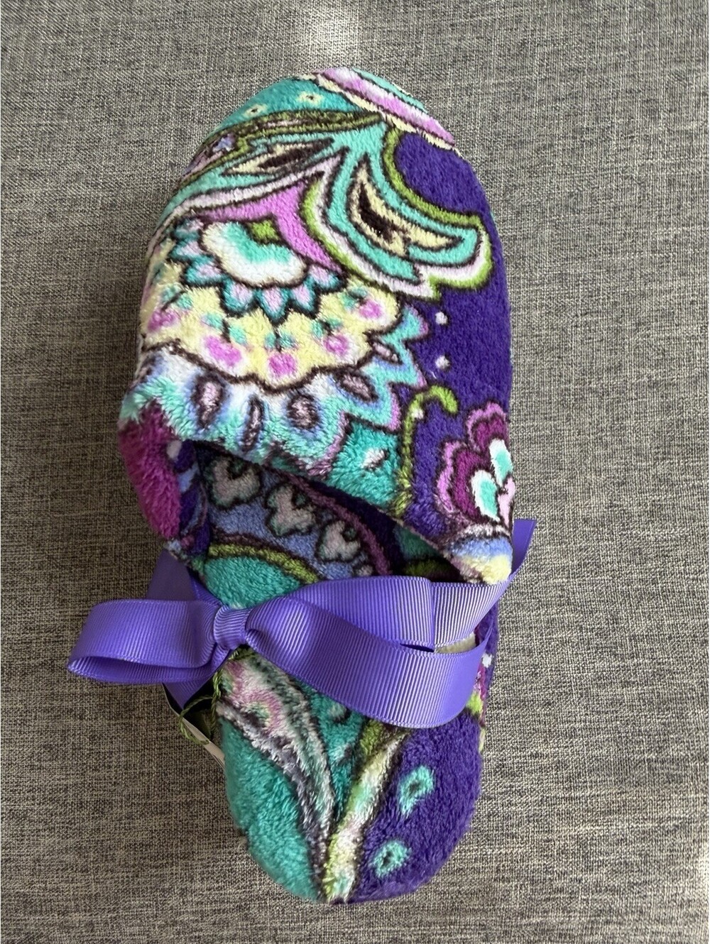 Vera Bradley Cozy Slippers In Heather Size Medium 7/8 New